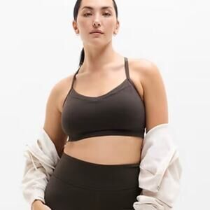 Athleta Vital Sports Bra D-DD Cup truffle brown L 769482
